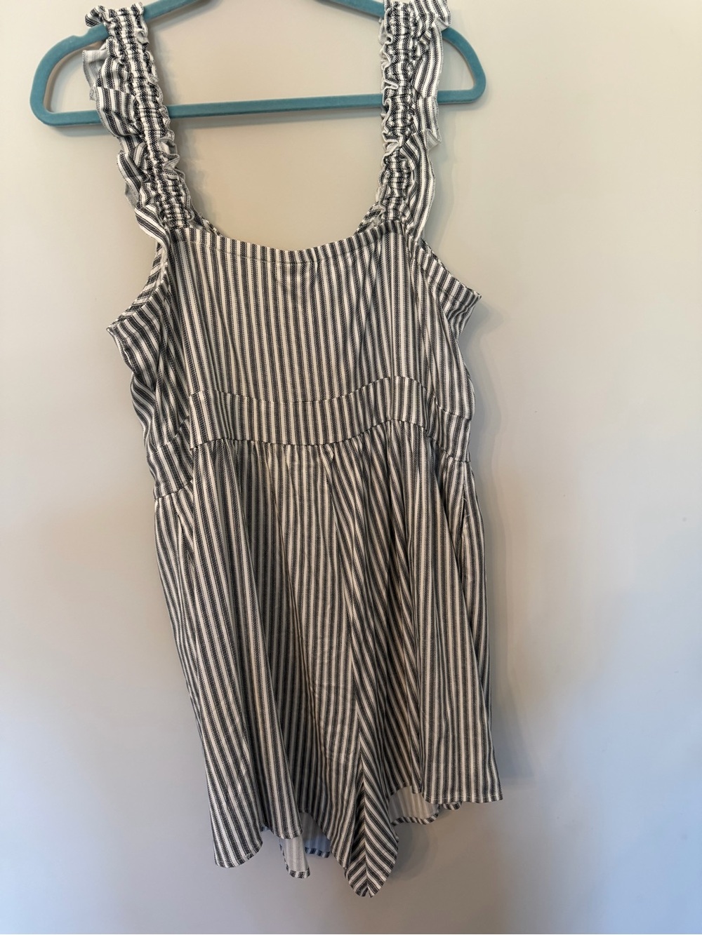 Torrid ruffle straps striped Beachy romper size 2XL - Picture 2 of 8